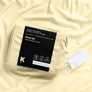 Olive + Crate 100% TENCEL Eucalyptus Queen Size Sheets Set