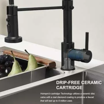 Elevate Your Kitchen with Hoimpro Matte Black Faucet