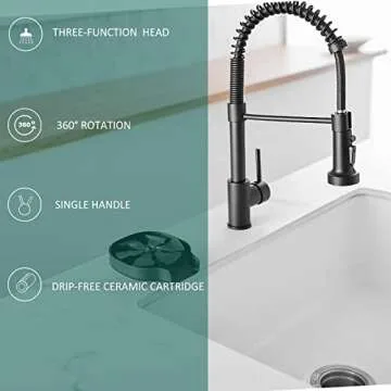 Elevate Your Kitchen with Hoimpro Matte Black Faucet