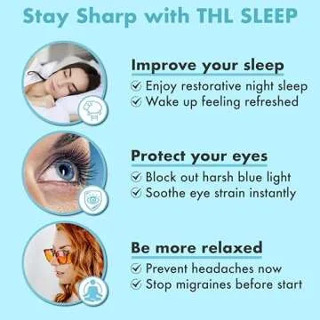 Orange Blue Light Blocking Glasses for Better Sleep - 99.5% Blue Light Glasses for Women Men - Amber Orange Blue Blocker Glasses - Migraine Glasses - Gaming Glasses - fl 41 Light Sensitivity Blockers