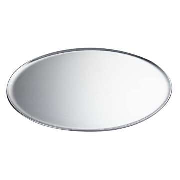Restaurantware Met Lux 18 Inch Commercial Pizza Pan 1 Coupe Style Pizza Cooking Tray - Heavy-Duty 18...