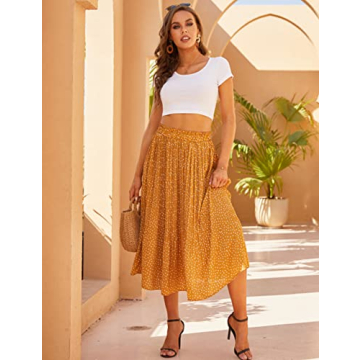 Chigant Boho Floral Maxi Skirt for Women - Versatile Style