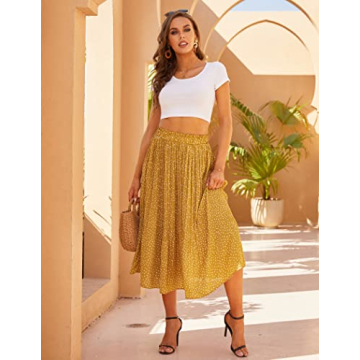 Chigant Boho Floral Maxi Skirt for Women - Versatile Style