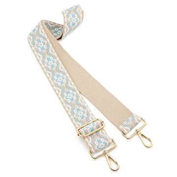 ZOOEASS Wide Shoulder Strap Adjustable Replacement Belt Guitar Style Crossbody Bag Handbag Strap Mul...