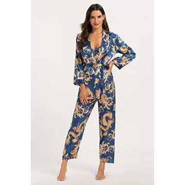Luxury Silk Satin Pajamas Set for Women - Escalier