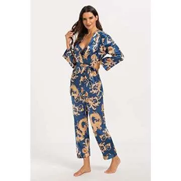 Luxury Silk Satin Pajamas Set for Women - Escalier