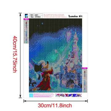 Diamond Painting Kits for Adults, DIY 5D Square Full Drill Art Perfect for Relaxation and Home Wall D¨¦cor (Castle, 12x16inch)