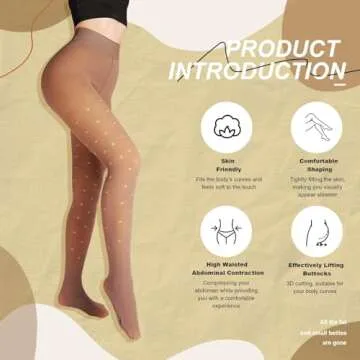 Delcast Women Fleece Lined Tights,Fishnets Patterned Fake Translucent Warm High Waisted Pantyhose Sh...