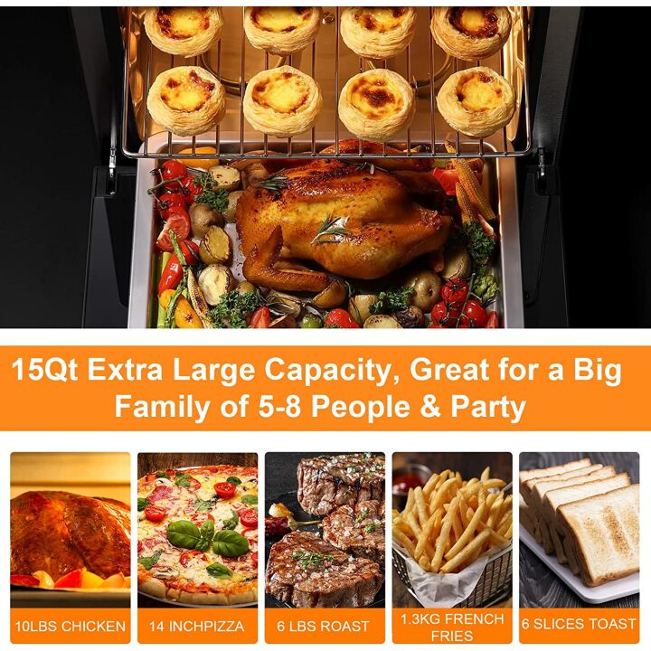 NUWAVE Brio 15.5 Qt Air Fryer Oven - Family Size