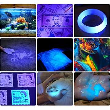 DARKBEAM UV 365nm Light Wood's lamp Blacklight Ultraviolet Flashlight LED Portable Mini Handheld Tor...