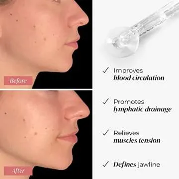 PLANTIFIQUE Gua Sha Rose Quartz Tool for Face Anti Aging Massage Tool - GuaSha - Jawline Shaper - Fa...