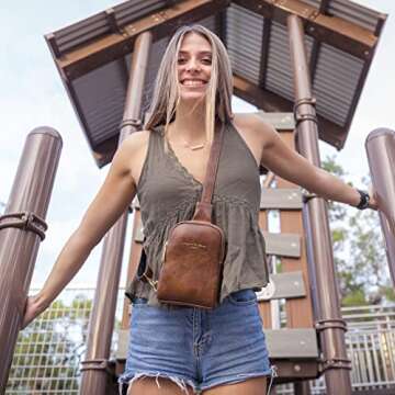 INICAT Small Crossbody Sling Bags for Women Vegan Leather Cell Phone Purse Fanny Packs for Women Men...