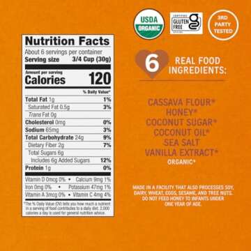 Lovebird Gluten Free Cereal Honey 3 Pack - Organic Grain Free Cereals Paleo AIP Dairy Free Keto Frie...