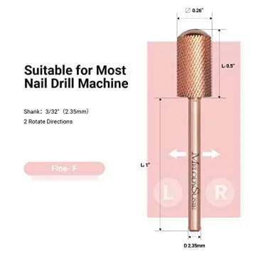 MelodieSusie Large Barrel Nail Drill Bit - Ideal for Beginners