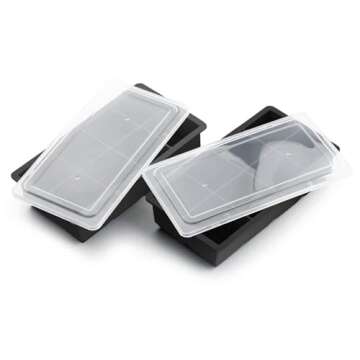 Samuelworld Large Silicone Ice Cube Tray Molds for Drinks