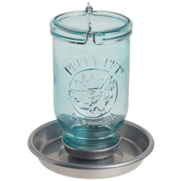 Perky-Pet Mason Jar Wild Bird Waterer 783 - 32oz Blue Antique Style