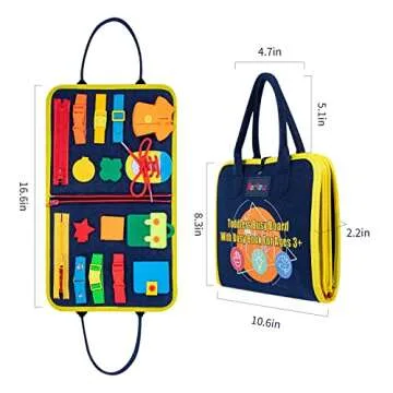 HarVow Busy Book for Toddlers, Montessori Home Teach Life Skills & Learning Skills for Kids 2-4, Montessori Educational Toys, Sensory Autism Toys, Preschool Learning Activity for Boys & Girls Age 1-3