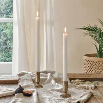 Handcrafted Antique Brass Iron Taper Candle Holders Set of 2 Elegant