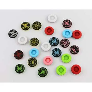 4 in 1 Analog Stick Joystick Rubber Silicone Cap Thumbstick Thumb Grip Cover Case Skin Joystick Grips for PS4 PS3 Xbox One Xbox 360 Controller (2# Blue)