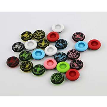 4 in 1 Analog Stick Joystick Rubber Silicone Cap Thumbstick Thumb Grip Cover Case Skin Joystick Grips for PS4 PS3 Xbox One Xbox 360 Controller (2# Blue)