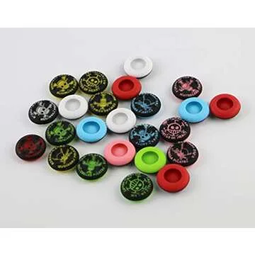 4 in 1 Analog Stick Joystick Rubber Silicone Cap Thumbstick Thumb Grip Cover Case Skin Joystick Grips for PS4 PS3 Xbox One Xbox 360 Controller (2# Blue)