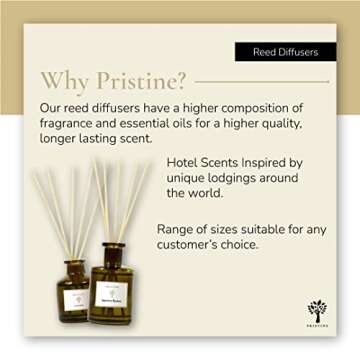 PRISTINE Hotel Reed Diffuser Set - 3 Luxurious Aromas