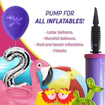 Effortless Balloon Pump - 2Way Dual Action, 2Pack - Easy to Use