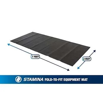 Stamina Fold-to-Fit Folding Equipment Mat (84-Inch by 36-Inch), Black