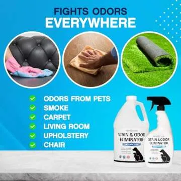 NonScents Stain & Odor Eliminator Spray for Strong Odor - 32 oz - Pet Odor Eliminator for Home - Carpet Stain Remover for Cats and Dog Pee - Cat Urine Destroyer - Carpet Cleaner Spray