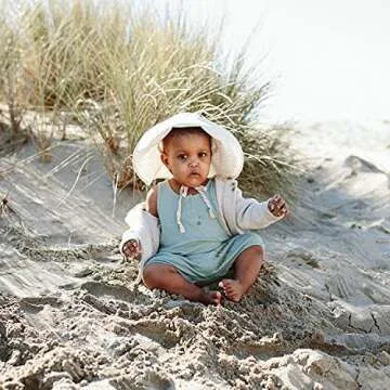 goumikids Bamboo/Organic Cotton Romper (Sea Glass 0-3M)