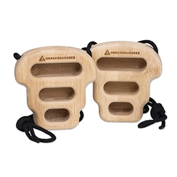 Eco-Strong Bamboo Hangboards – Portable Wood Rock Climbing Rock Ring Fingerboards