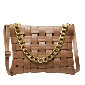 YP Woven Crossbody Bag - Stylish Vegan Leather Purse