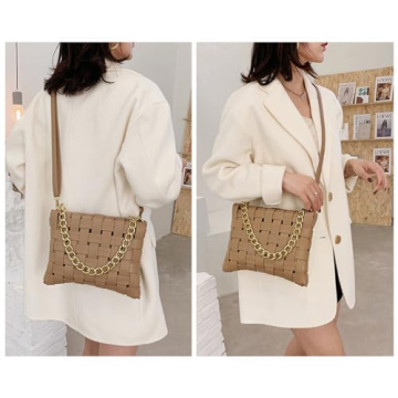 YP Woven Crossbody Bag - Stylish Vegan Leather Purse