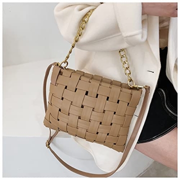 YP Woven Crossbody Bag - Stylish Vegan Leather Purse