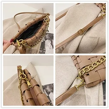 YP Woven Crossbody Bag - Stylish Vegan Leather Purse