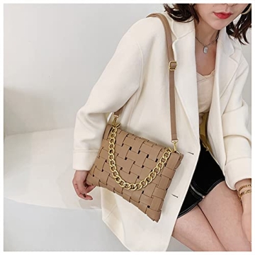 YP Woven Crossbody Bag - Stylish Vegan Leather Purse