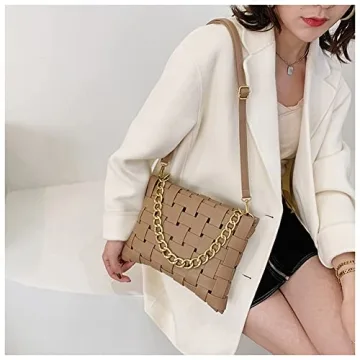 YP Woven Crossbody Bag - Stylish Vegan Leather Purse