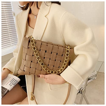 YP Woven Crossbody Bag - Stylish Vegan Leather Purse