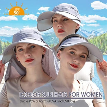 icolor Sun Cap Fishing Hat for Ultimate Sun Protection