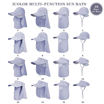 icolor Sun Cap Fishing Hat for Ultimate Sun Protection