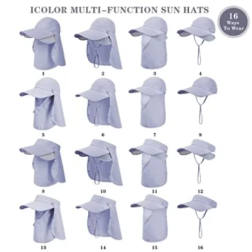 icolor Sun Cap Fishing Hat for Ultimate Sun Protection
