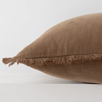 Stylish Linen Fringed Throw Pillow Cover for All Spaces
