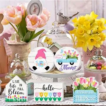 15 Piece Spring Tiered Tray Decor for Home Style