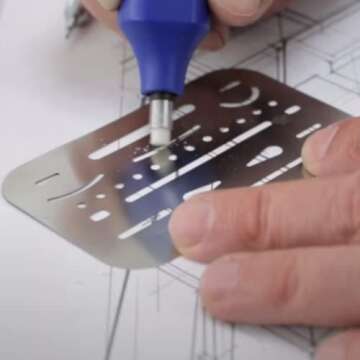 Alvin Stainless Steel Erasing Shield - .005" Flexible Quality Tool