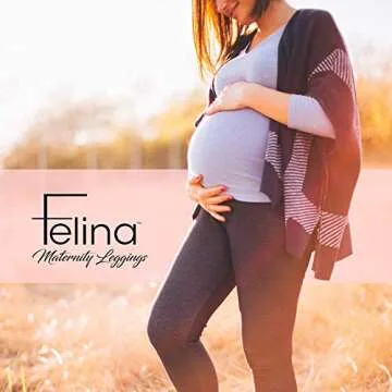 Felina Velvety Soft Maternity Leggings for Women - Yoga Pants for Women, Maternity Clothes - (2-Pack) (X-Large, Black)