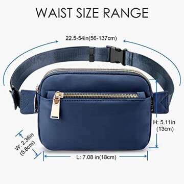ZORFIN Fanny Packs for Women Men: Crossbody Belt Bag with Adjustable Strap - Fashion Waist Packs for...