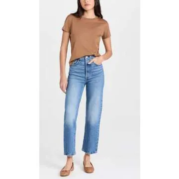 Levi's Women's Premium Ribcage Straight Ankle Jeans, Dance Around, 30