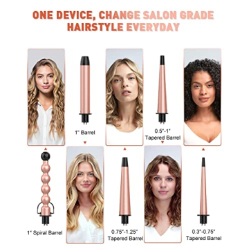 5 in 1 BESTOPE Curling Wand Set for Stunning Curls