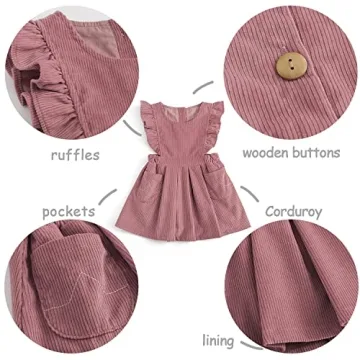 Simplee Kids Casual Dress for Toddler Girls with Pockets