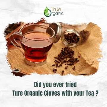 True Organic Ceylon Cloves Whole, 1 lb, Premium Grade, USDA Organic & Kosher Certified, Non-GMO, Fresh Organic Cloves Bulk, Ceylon Premium Quality (16 Ounces)